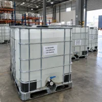 1-2-hexanediol-cas-6920-22-5-1000l-ibc-tote-bulk-container 1,2-Hexanediol CAS 6920-22-5 in 1000 L IBC tote containers with discharge valve at UAT Chemical warehouse for large-volume orders.