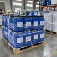 Antioxidant SP CAS 61788-44-1 in 25 kg blue plastic drums stacked and stretch-wrapped on pallet