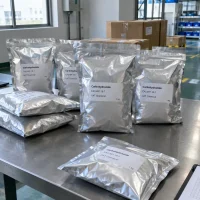 carbohydrazide-cas-497-18-7-1kg-aluminum-foil-bags Carbohydrazide CAS 497-18-7 in 1 kg aluminum foil bags on stainless steel table