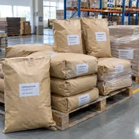 carbohydrazide-cas-497-18-7-kraft-paper-bags Carbohydrazide CAS 497-18-7 in kraft paper bags stacked on wooden pallets in warehouse