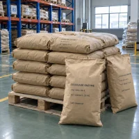 cellulase-enzyme-cas-9012-54-8-25kg-kraft-paper-bags-pallet Cellulase Enzyme CAS 9012-54-8 in 25 kg kraft paper bags stacked on pallet in warehouse