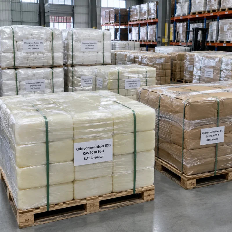Chloroprene Rubber (CR) CAS 9010-98-4 bales stretch-wrapped and strapped on pallets