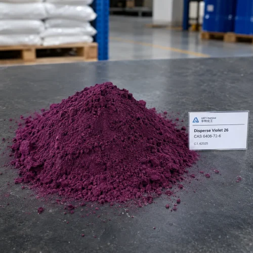 disperse-violet-26-ci-62025-cas-6408-72-6-purple-powder Disperse Violet 26 C.I. 62025 CAS 6408-72-6 dark purple powder pile on table