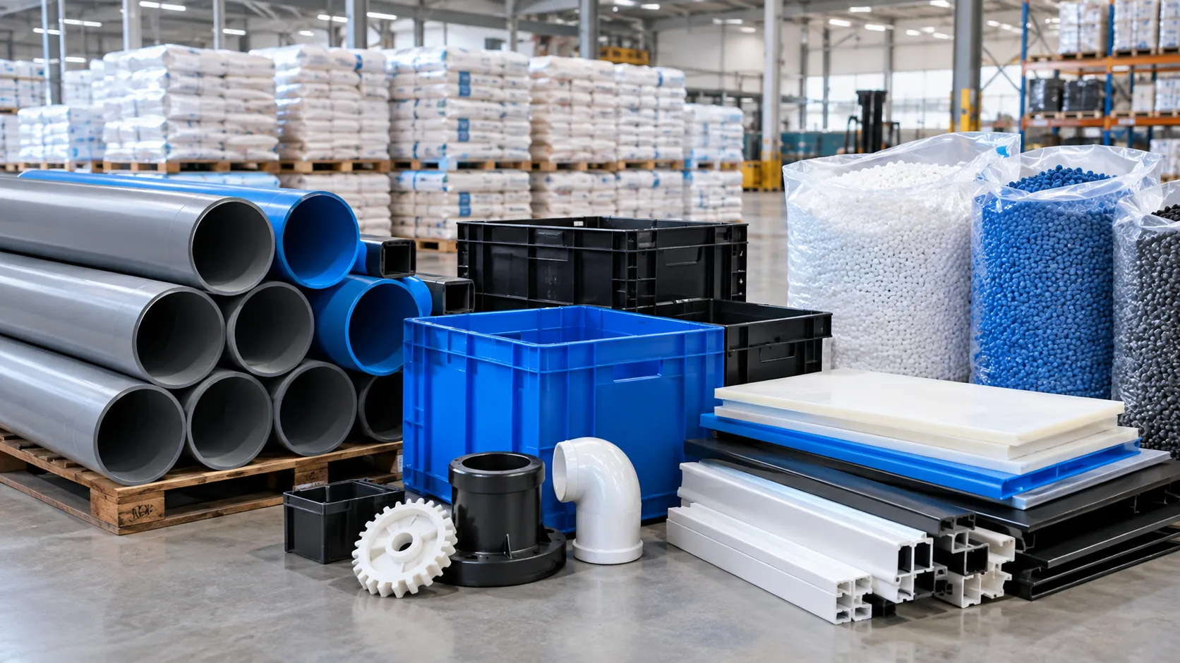 Plastic pipes, pellets and profiles manufactured with polymer raw materials supplied by UAT Chemical