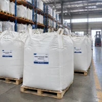 rubber-accelerator-tbbs-ns-cas-95-31-8-fibc-bulk-bags-warehouse Rubber Accelerator TBBS (NS) CAS 95-31-8 in white FIBC bulk bags on pallets in warehouse