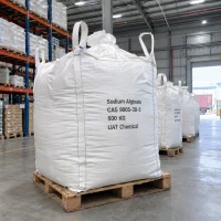 sodium-alginate-cas-9005-38-3-500kg-fibc-bulk-bag Sodium Alginate CAS 9005-38-3 in 500 kg FIBC bulk bag on pallet in warehouse