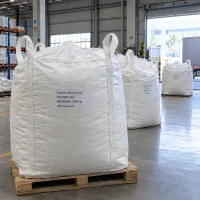 Sodium polyacrylate CAS 9003-04-7 in 1000 kg FIBC ton bags on wooden pallets in warehouse