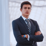 Confident young businessman client testimonial portrait trusted partner satisfied with UATChem company solutions