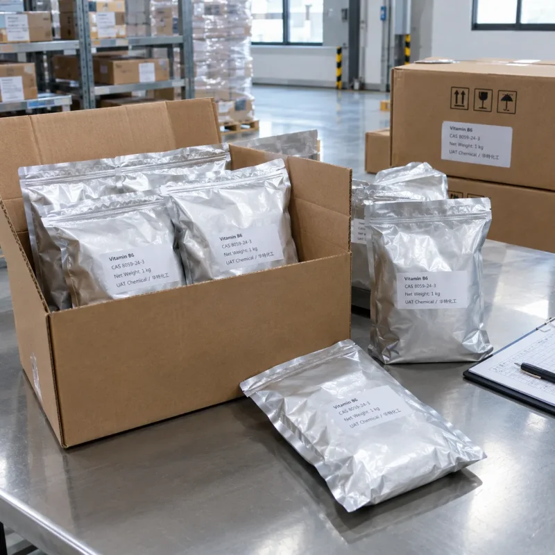 vitamin-b6-pyridoxine-cas-8059-24-3-1kg-aluminum-foil-bag-carton Vitamin B6 (Pyridoxine) CAS 8059-24-3 in 1 kg aluminum foil bags in carton