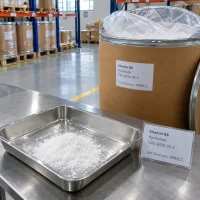 vitamin-b6-pyridoxine-cas-8059-24-3-white-powder-fiber-drum Vitamin B6 (Pyridoxine) CAS 8059-24-3 white powder in fiber drum with sample tray