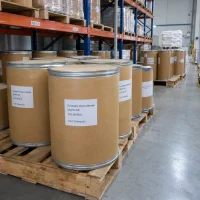 vitamin-b6-pyridoxine-hydrochloride-fiber-drums-bulk-supply Pyridoxine Hydrochloride Vitamin B6 CAS 58-56-0 bulk supplied in fiber drums on pallets by UAT Chemical for international B2B buyers.